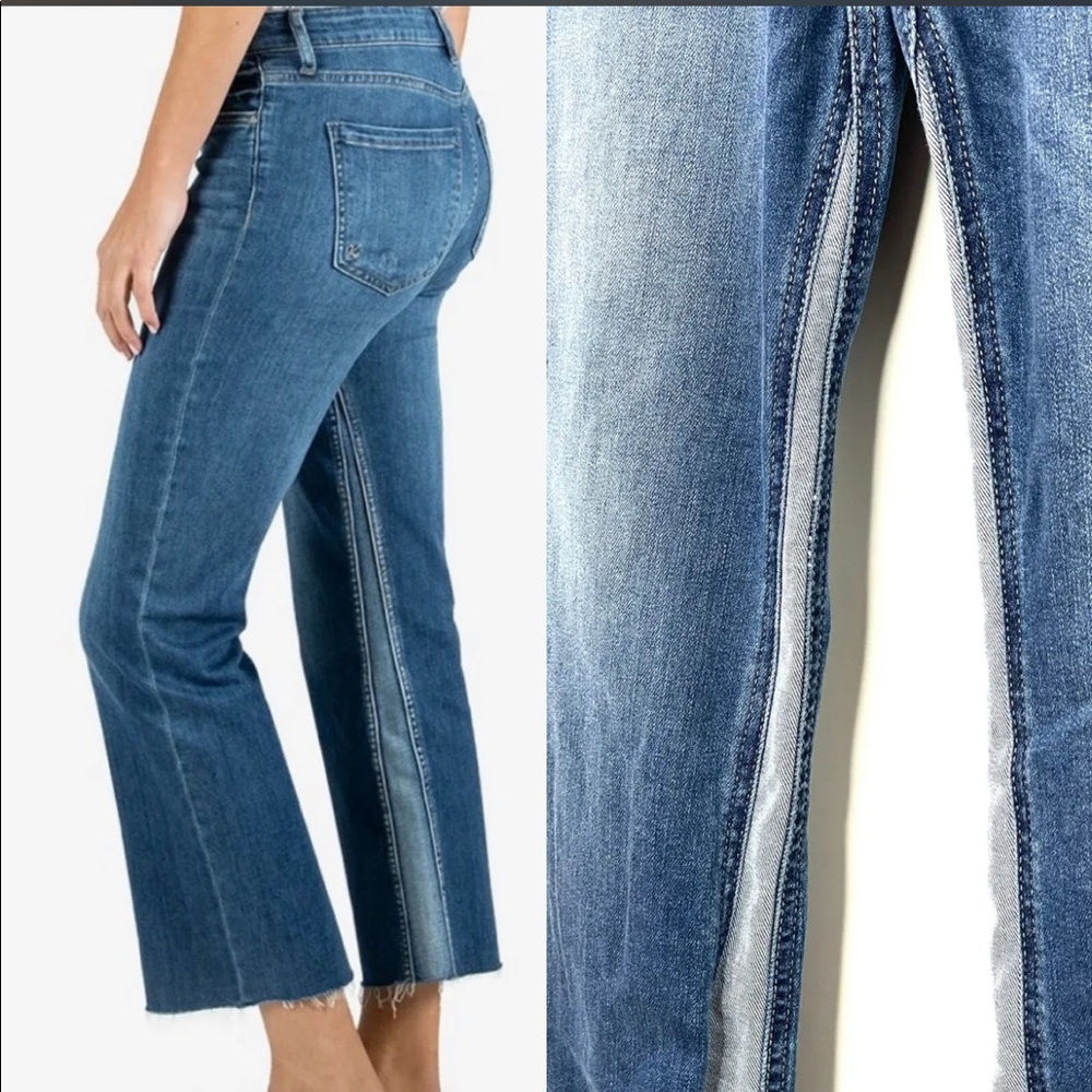 NWT Kut from the Kloth High Rise Kelsey Ankle Flare Raw Hem - size 4